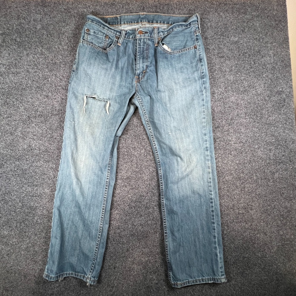 Levi's 559 Jeans Mens 33X28 Blue Denim Cotton Low Rise Relaxed Fit Straight Leg - Picture 2 of 16